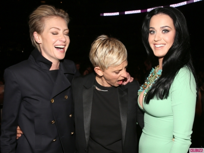 Ellen DeGeneres, Portia de Rossi Check Out Katy Perry